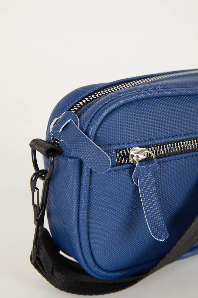 DeFacto Blue Man Faux Leather Crossbody Bag Casual - Image 4